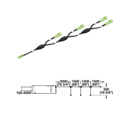 Dây nối chia 4 ngõ 24V Hafele 833.77.813