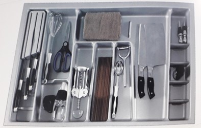 Khay chia thìa nĩa dao chất liệu nhựa cao cấp Eurogold ETP800