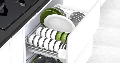 Rổ bát đĩa cho ngăn kéo trên Hafele 545.14.926, 500mm