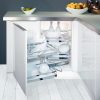 Bộ rổ kéo góc Magic Corner xoay trái, khay Arena Hafele 546.17.004 2 phu kien tu bep 546 17 004