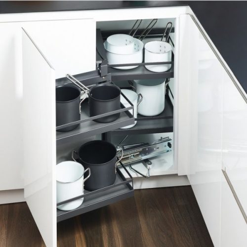 Phụ kiện kệ xoay, khung rổ Magic Corner, bên phải Hafele 546.17.223