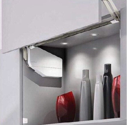 Bộ tay nâng Free Up Hafele 372.29.713 nắp xám