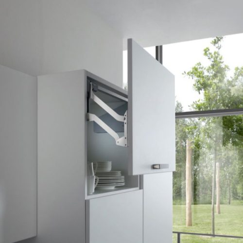 Bộ tay nâng Free Up Hafele 493.05.801 nắp xám