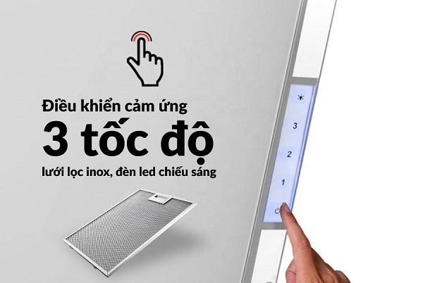 Điều khiển của máy hút mùi Eurosun EH-70CN78W Điều khiển của máy hút mùi Eurosun EH-70CN78W