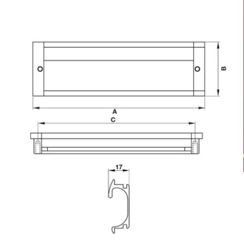 Tay Nắm Tủ Âm 173mm Hafele 151.76.923