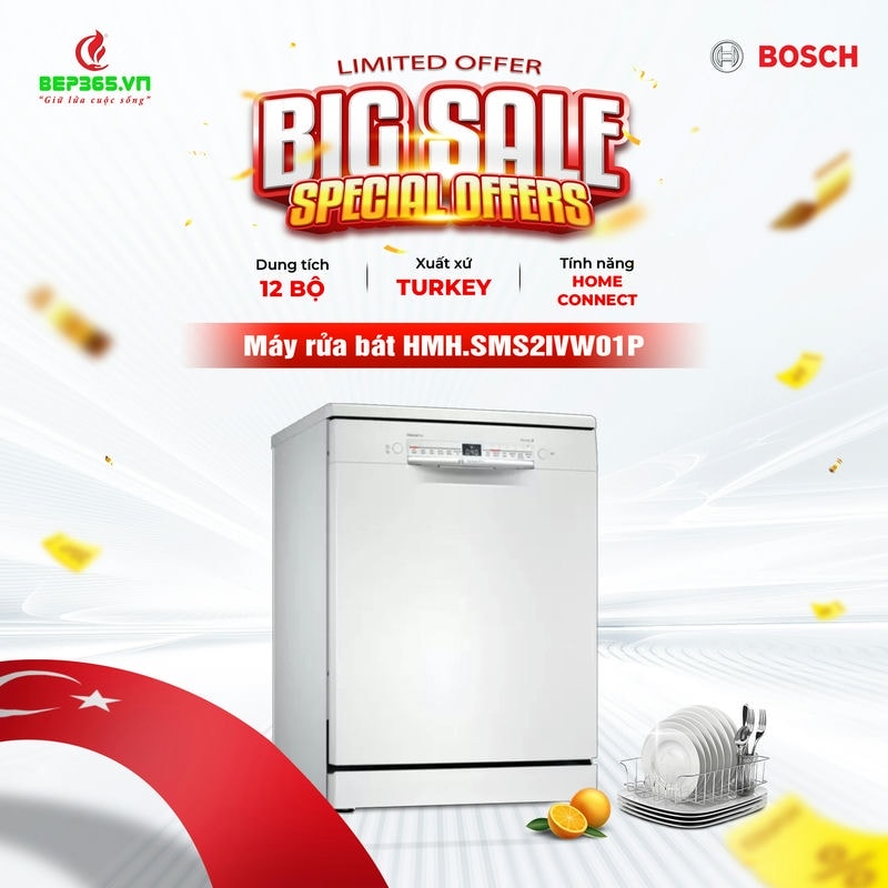 Máy rửa bát độc lập Bosch SMS2IVW01P Máy rửa bát độc lập Bosch SMS2IVW01P
