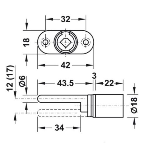 Khóa tủ 3 ngăn chìa sắt Hafele 234.98.611 3 Khóa tủ 3 ngăn chìa sắt Hafele 234.98.611