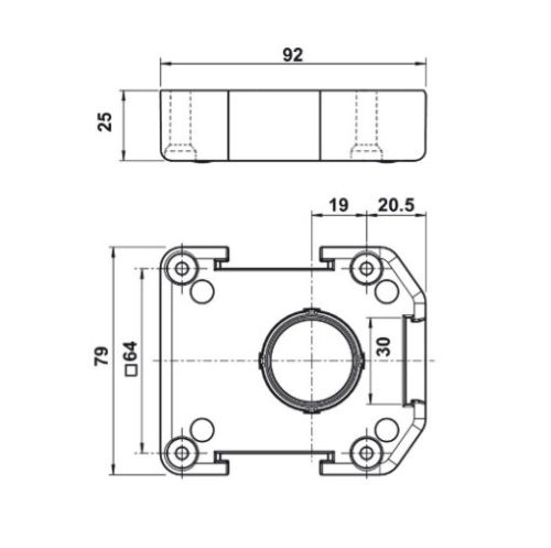 Bas đế chân tủ Hafele 637.38.287 3 637.38.287 1