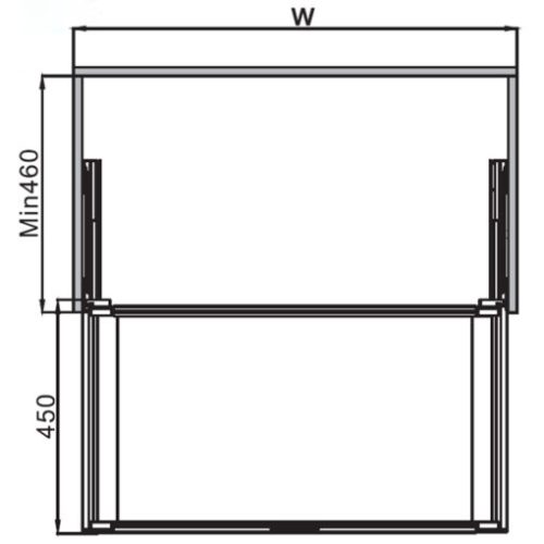 Rổ kéo bằng kính 600mm Hafele 807.95.171 3 807.95.171 1