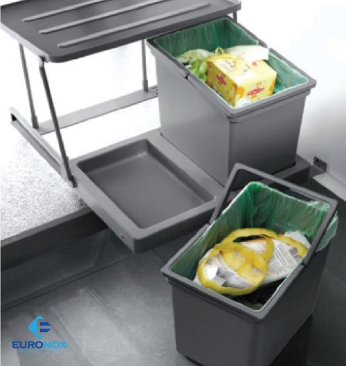 Thùng đựng rác 2 khoang Euronox EU.DV2