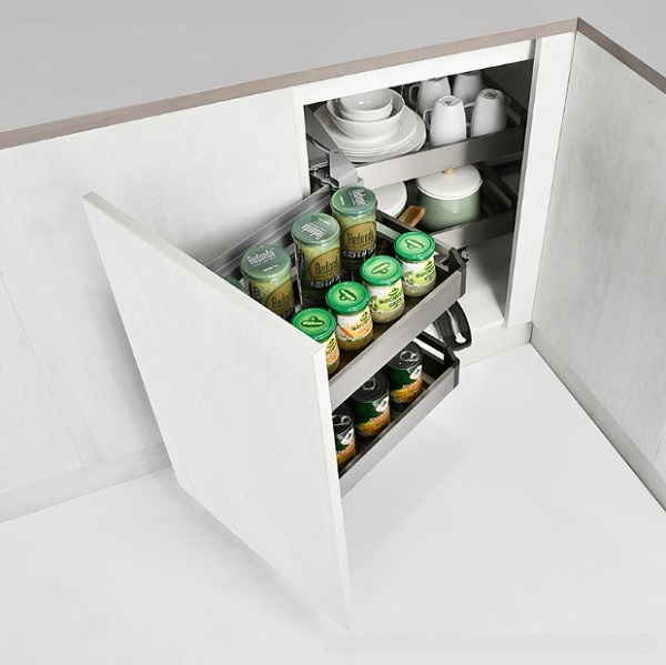 Kệ góc liên hoàn inox hộp Inoxen KGH-90L-R Kệ góc liên hoàn inox hộp Inoxen KGH-90L-R