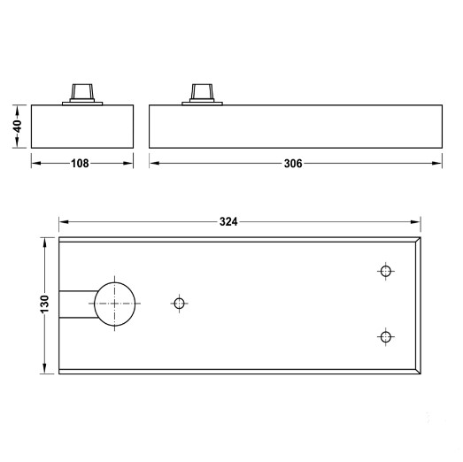 Kích thước của Bản lề sàn DCL41 EN5 250Kg Hafele 932.84.040 Kích thước của Bản lề sàn DCL41 EN5 250Kg Hafele 932.84.040