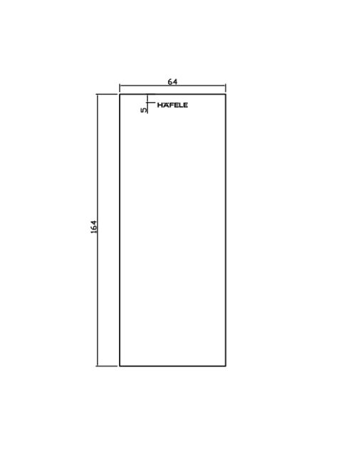 Bas hộp cho khóa cửa trượt mở trái Hafele 981.59.110 3 Kích thước của Bas hộp cho khóa cửa trượt mở trái Hafele 981.59.110