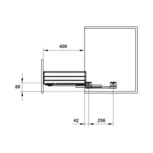 Bộ rổ bát đĩa Cappella Hafele 549.08.206 mạ chrome 3 Kích thước của Bộ rổ bát đĩa Cappella Hafele 549.08.206 mạ chrome
