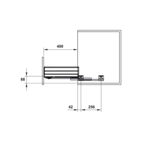 Kích thước của Bộ rổ bát đĩa Cucina Cappella 549.08.145 700mm Inox 304