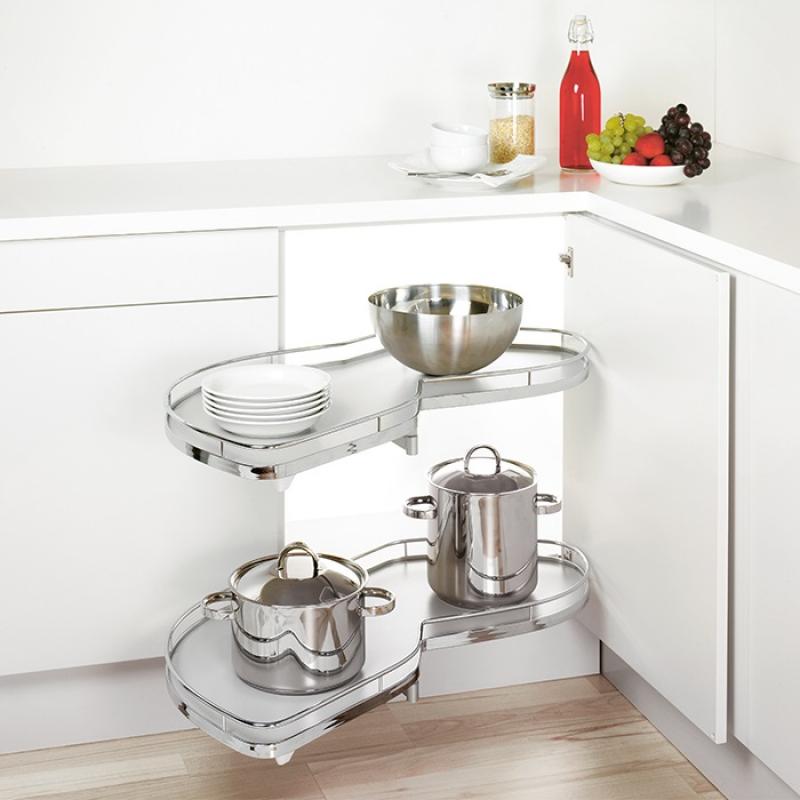 Bộ rổ góc Lemans II Hafele 541.32.671, màu Crom Bộ rổ góc Lemans II Hafele 541.32.671, màu Crom