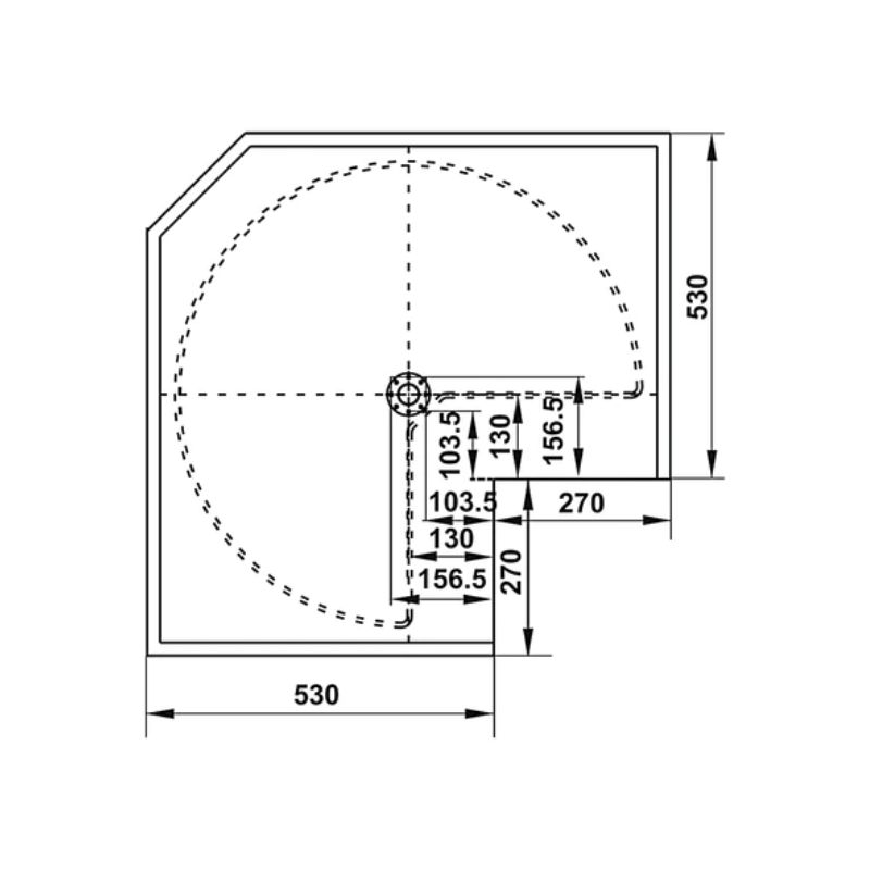 Bộ rổ góc xoay 270 độ Hafele Mezzo 548.37.011 Bộ rổ góc xoay 270 độ Hafele Mezzo 548.37.011