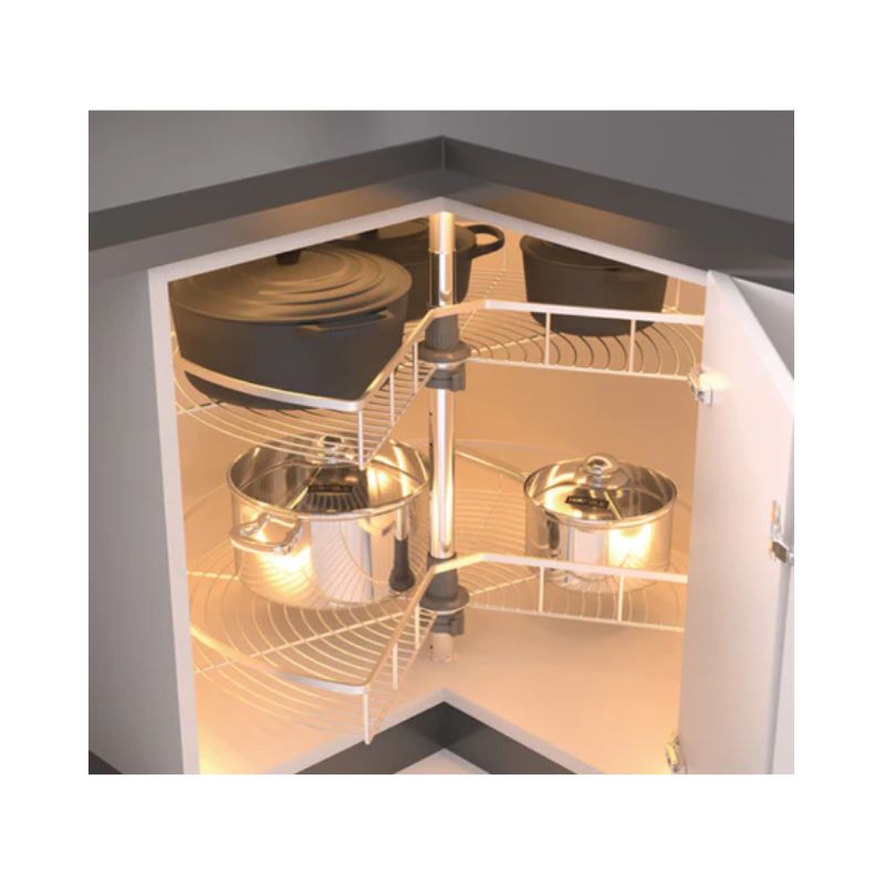 Bộ rổ góc xoay 270 độ Hafele Mezzo 548.37.011 Bộ rổ góc xoay 270 độ Hafele Mezzo 548.37.011