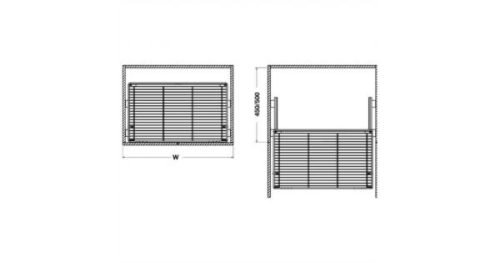 Bộ rổ kéo Hafele 549.03.134 cho tủ bếp dưới rộng 600mm 3 Kích thước của Bộ rổ kéo Hafele 549.03.134 cho tủ bếp dưới rộng 600mm