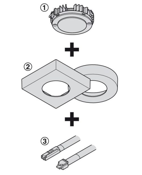 Kích thước của Đèn Led chiếu 12V Hafele 833.72.350