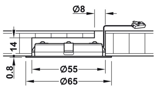 Kích thước của Đèn Led chiếu 24V Hafele 833.75.121