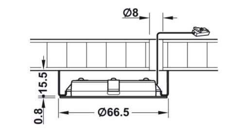 Đèn Led chiếu 24V Hafele 833.75.122 3 Kích thước của Đèn Led chiếu 24V Hafele 833.75.122