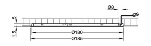 Đèn Led chiếu 3022 lắp âm Hafele 833.75.100 3 Kích thước của Đèn Led chiếu 3022 lắp âm Hafele 833.75.100