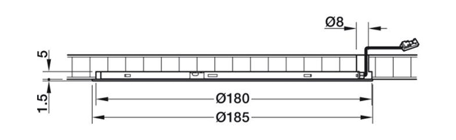 Kích thước của Đèn Led chiếu 3022 lắp âm Hafele 833.75.100 Kích thước của Đèn Led chiếu 3022 lắp âm Hafele 833.75.100