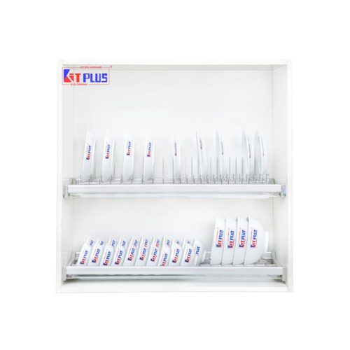 Giá bát cố định 2 tầng cao cấp, Inox mờ Kit Plus DK12C VIP.60 3 Giá bát cố định 2 tầng cao cấp, Inox mờ Kit Plus DK12C VIP.60