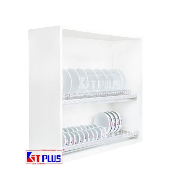 Giá bát cố định 2 tầng cao cấp, Inox mờ Kit Plus DK12C VIP.60 Giá bát cố định 2 tầng cao cấp, Inox mờ Kit Plus DK12C VIP.60