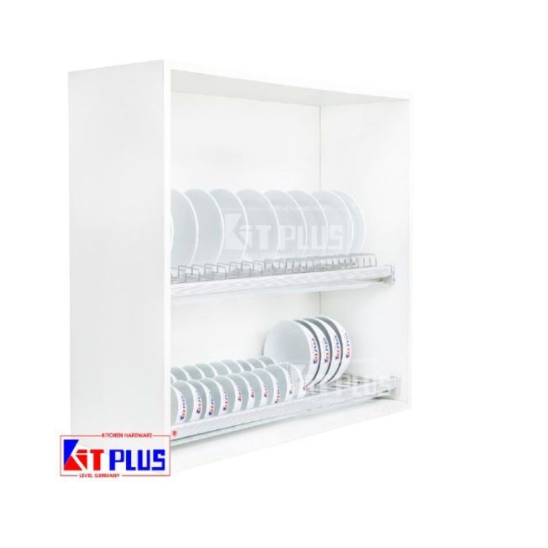 Giá bát cố định 2 tầng cao cấp, Inox mờ Kit Plus DK12C VIP.80 Giá bát cố định 2 tầng cao cấp, Inox mờ Kit Plus DK12C VIP.80