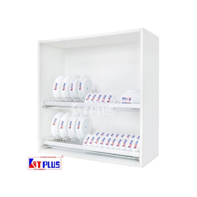 Giá bát cố định 2 tầng Inox mờ cao cấp Kit Plus DK12C MIX.80 Giá bát cố định 2 tầng Inox mờ cao cấp Kit Plus DK12C MIX.80