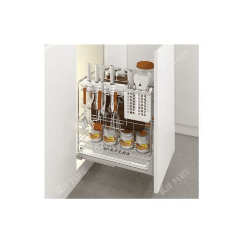 Giá dao thớt nan dẹt inox mờ, ray giảm chấn Kit Plus EC VIP.40 3 Giá dao thớt nan dẹt inox mờ, ray giảm chấn Kit Plus EC VIP.40