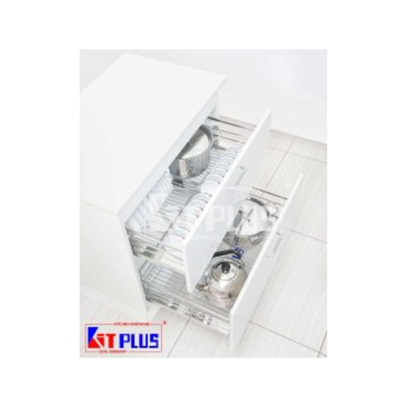 Giá xoong nồi, bát đĩa đa năng nan dẹt inox mờ Kit Plus BM VIP.75 Giá xoong nồi, bát đĩa đa năng nan dẹt inox mờ Kit Plus BM VIP.75