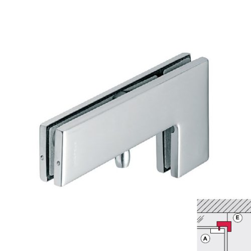 Kẹp kính chữ L Inox bóng Hafele 981.00.663