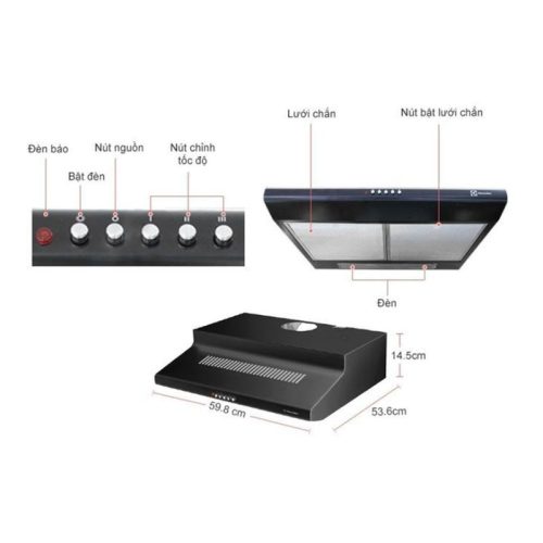 Máy hút mùi Electrolux EFT6510K 2 thông số kỹ thuật của Máy hút mùi Electrolux EFT6510K