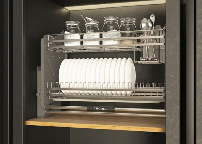 Rổ bát đĩa di động Cucina Lento 504.76.134 600mm Inox 304/ Xám Rổ bát đĩa di động Cucina Lento 504.76.134 600mm Inox 304/ Xám