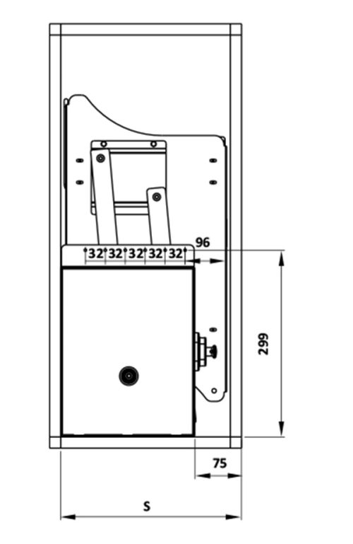 Kích thước của Rổ bát đĩa di động Cucina Lento 504.76.135 700mm Inox 304/ Xám