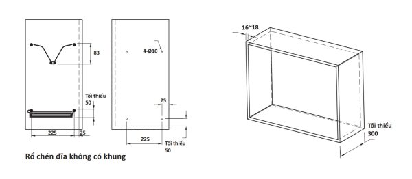 Kích thước của Rổ bát đĩa không khung Presto Hafele 544.40.027 Inox 304 Kích thước của Rổ bát đĩa không khung Presto Hafele 544.40.027 Inox 304