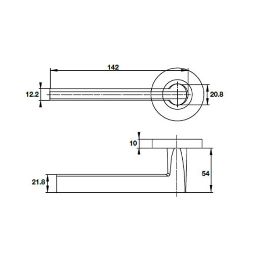 Tay nắm gạt cửa phòng Hafele 903.99.329 3 Kích thước của Tay nắm gạt cửa phòng Hafele 903.99.329