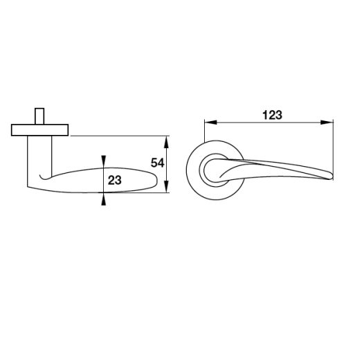Tay nắm gạt cửa vệ sinh Hafele 903.98.142 3 Kích thước của Tay nắm gạt cửa vệ sinh Hafele 903.98.142
