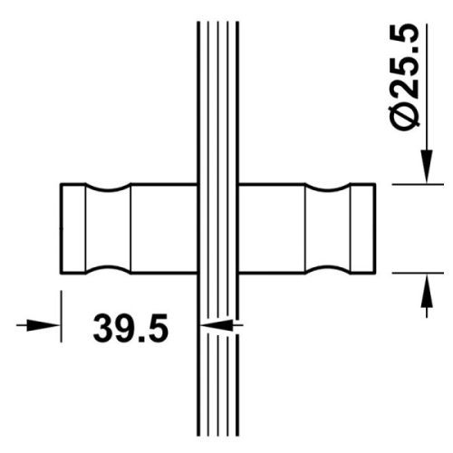 Tay nắm nhà vệ sinh công cộng Hafele 988.98.080 3 Kích thước của Tay nắm nhà vệ sinh công cộng Hafele 988.98.080