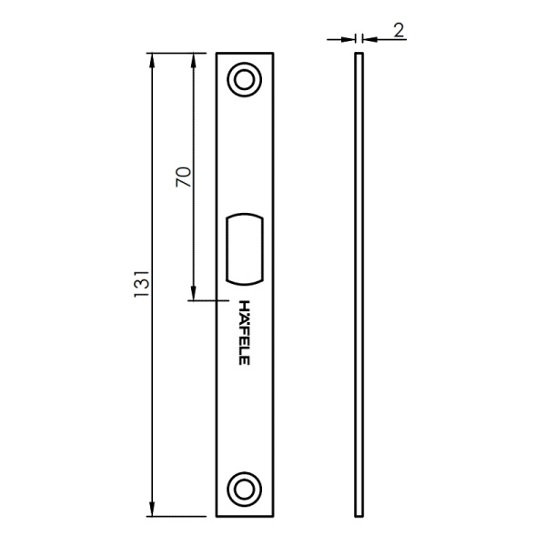 Kích thước của Thân khóa mở xoay mở phải Hafele 981.59.020 Kích thước của Thân khóa mở xoay mở phải Hafele 981.59.020