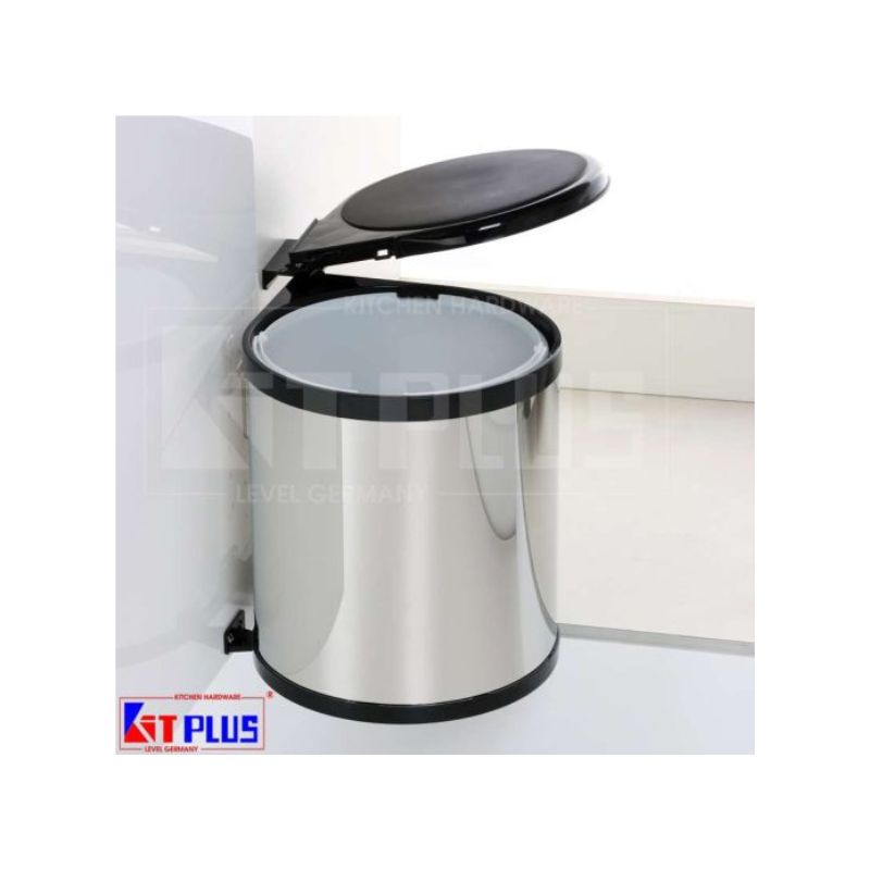 Thùng rác Inox tròn gắn cánh Kit Plus DF.14L Thùng rác Inox tròn gắn cánh Kit Plus DF.14L