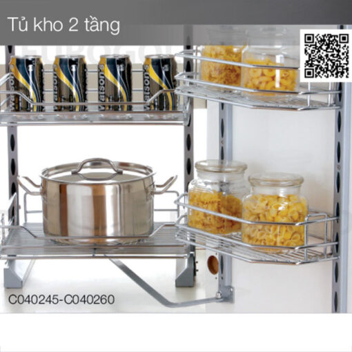 Tủ kho 2 tầng Inox hộp cánh mở Eurogod C040245 3 Tủ kho 2 tầng Inox hộp cánh mở Eurogod C040245