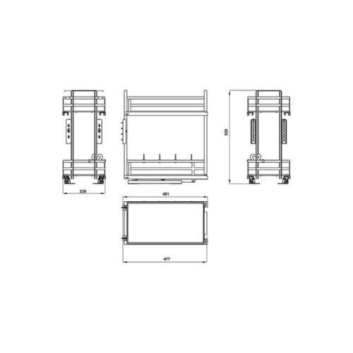 Bộ rổ gia vị Hafele Omero 549.20.823 300mm
