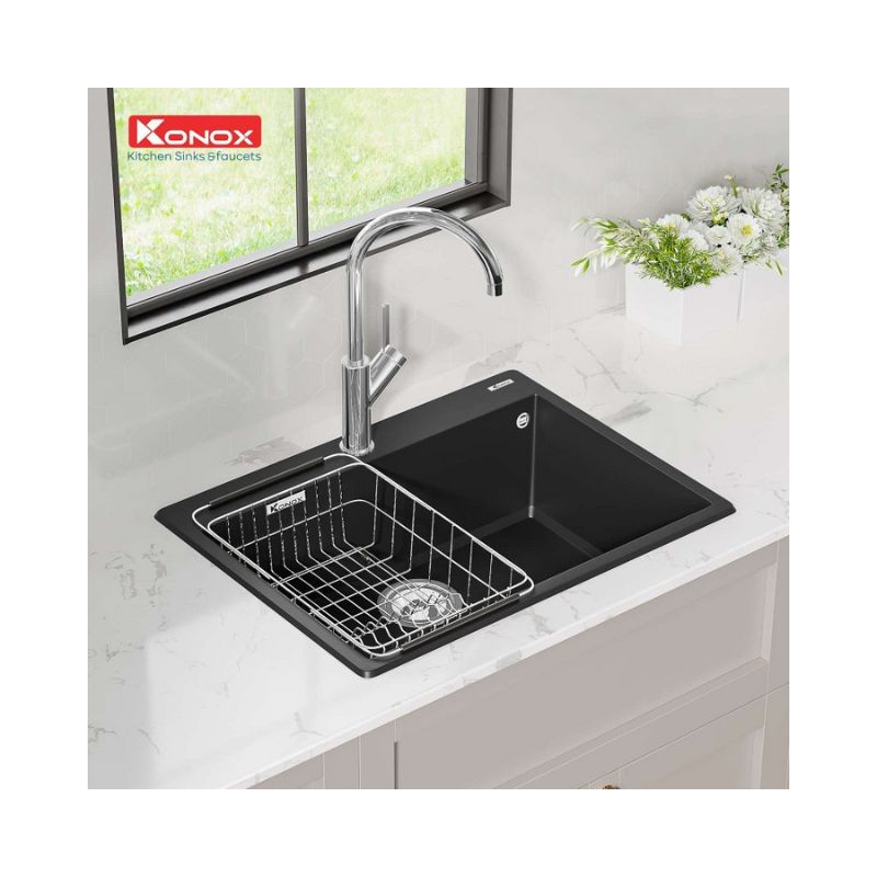 Chậu rửa bát Granite Ruvita 680 Black Chậu rửa bát Granite Ruvita 680 Black