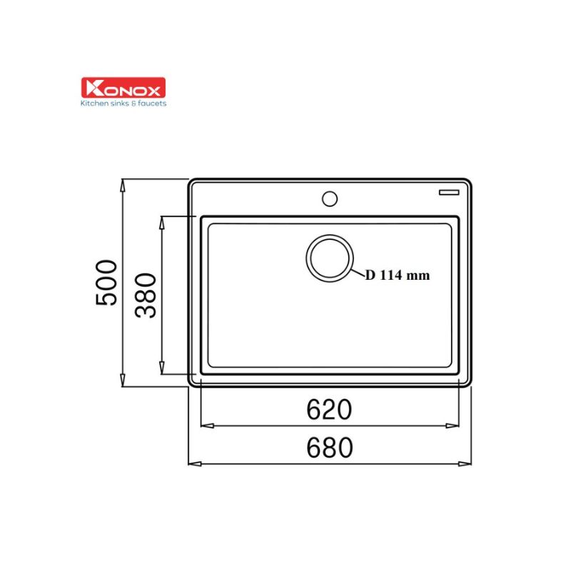 Thiết kế của Chậu rửa bát Granite Ruvita 680 Black Thiết kế của Chậu rửa bát Granite Ruvita 680 Black