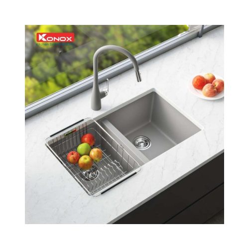 Chậu rửa bát Konox Granite Veloci 760D Grey 3 Chậu rửa bát Granite Veloci 760D Grey