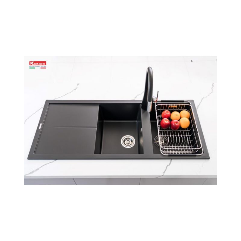 Chậu rửa bát Konox Granite Livello Smart 1160 Black Chậu rửa bát Konox Granite Livello Smart 1160 Black